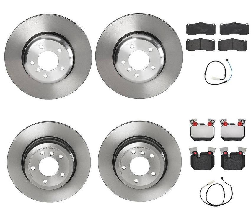 Brembo Brake Pads and Rotors Kit - Front and Rear (388mm/324mm) (Low-Met)